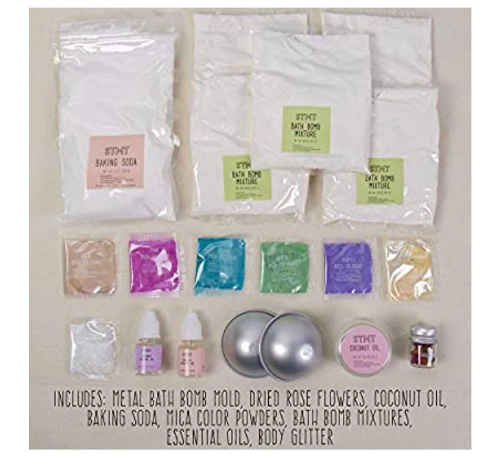 STMT DIY Bath Bombs Kit Craft Mix & Mold 5 Scented Spa Day Bath Bombs