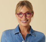 Book It! Berry Gray Reading Glasses