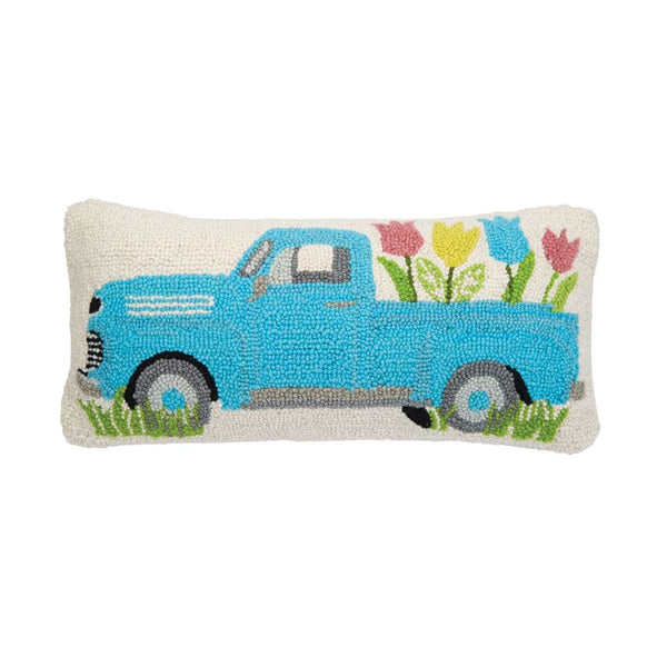 Flower Truck Wool Pillow