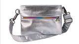 Metallic Belt Cross Body Bag