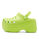 Green-Super High Heeled Thick Sandals
