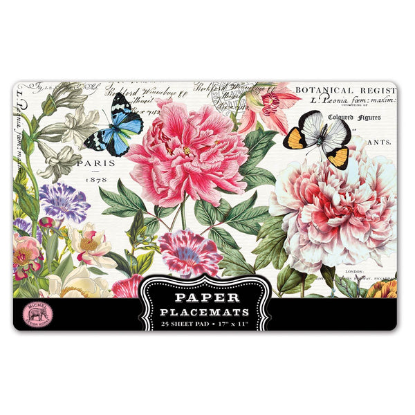 Peony Paper Placemats