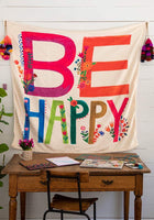 Tapestry Blanket Be Happy