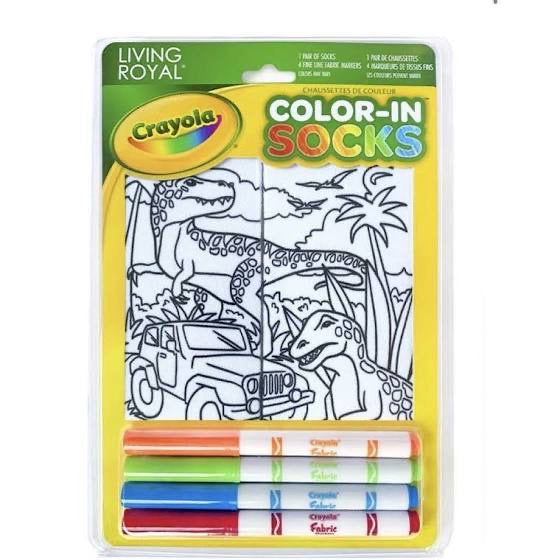 Crayola Color-In Socks Dinosaur Safari