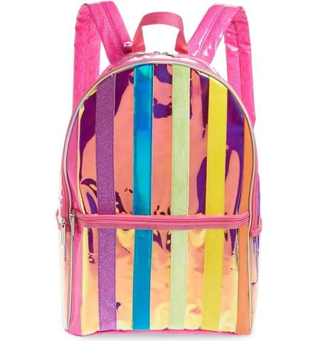 Iridescent Rainbow Stripe Backpack SALE