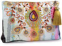MOROCCAN PEACOCK LARGE ACCESSORY POUCH