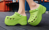 Green-Super High Heeled Thick Sandals