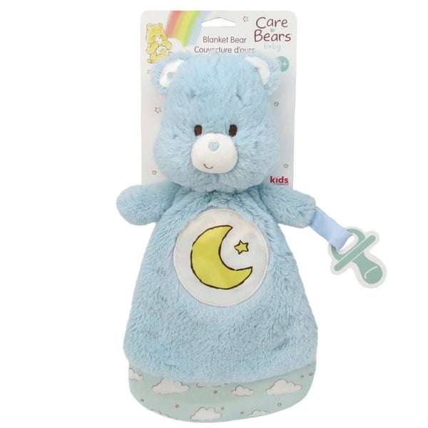 Care Bears Lovey Blanket with Pacifier Loop, Bedtime Bear - Blue