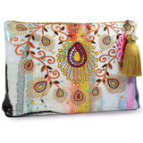 MOROCCAN PEACOCK LARGE ACCESSORY POUCH