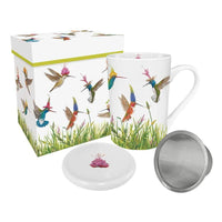 Meadow Buzz Gift-Boxed Tea Mug with Lid & Strainer